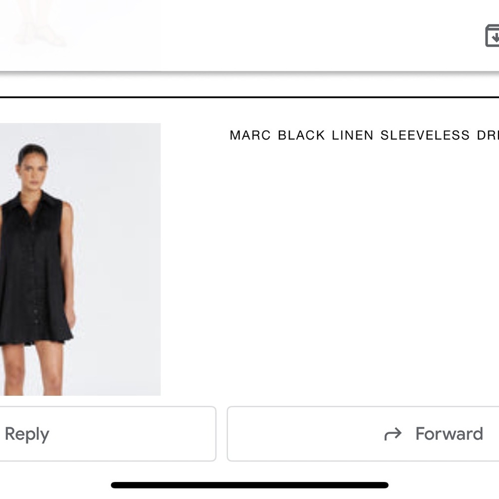 Dissh Black Linen Sleeveless Dress